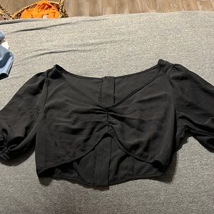 Dressy Black Crop Top